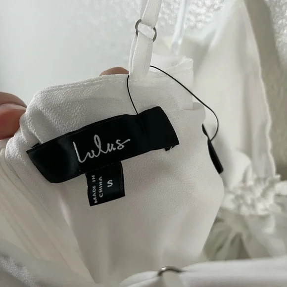 NWT Lulus The Way to Love White Ruffled Maxi Dress Small - Picture 10 of 11